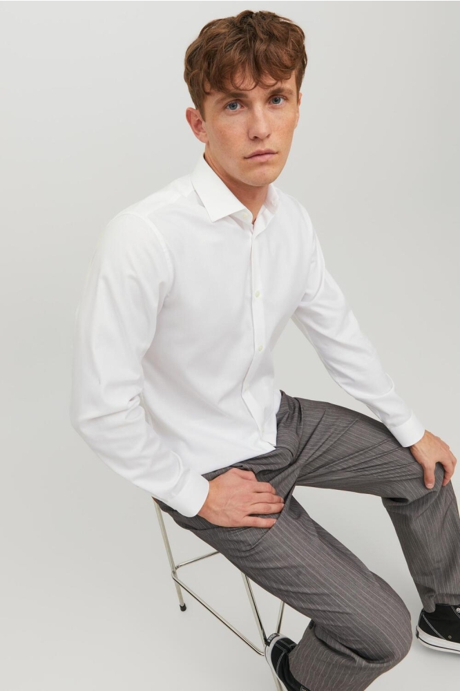 JPRBLAPARKER SHIRT L/S NOOS 12227385 WHITE